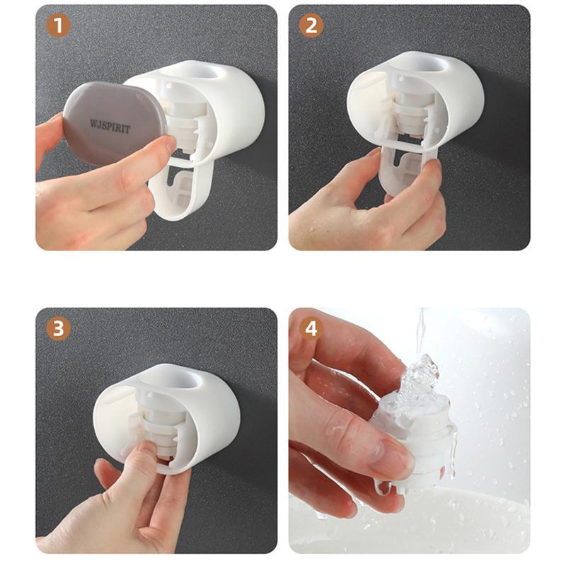 Автоматический дозатор зубной пасты, аксессуары для ванной комнаты, держатель зубной щетки для дома, ванной комнаты, дозатор стоматологического крема