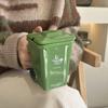 Creativity Mug Funny Trash Can Cup 400ml Coffee Mug Global Collection Ceramic Milk Cup with Lid And Spoon Tabletop Decor