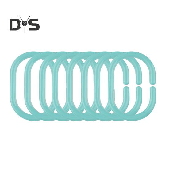 12 шт. крючков для душевой занавески, прочный универсальный держатель для душевой стойки в форме буквы С, аксессуары для штор в ванной комнате