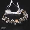 Ornaments Hair Jewelry Bridal Hair Vine Pearl Leaf Wedding Hair Accessories Bride Crystal Headband