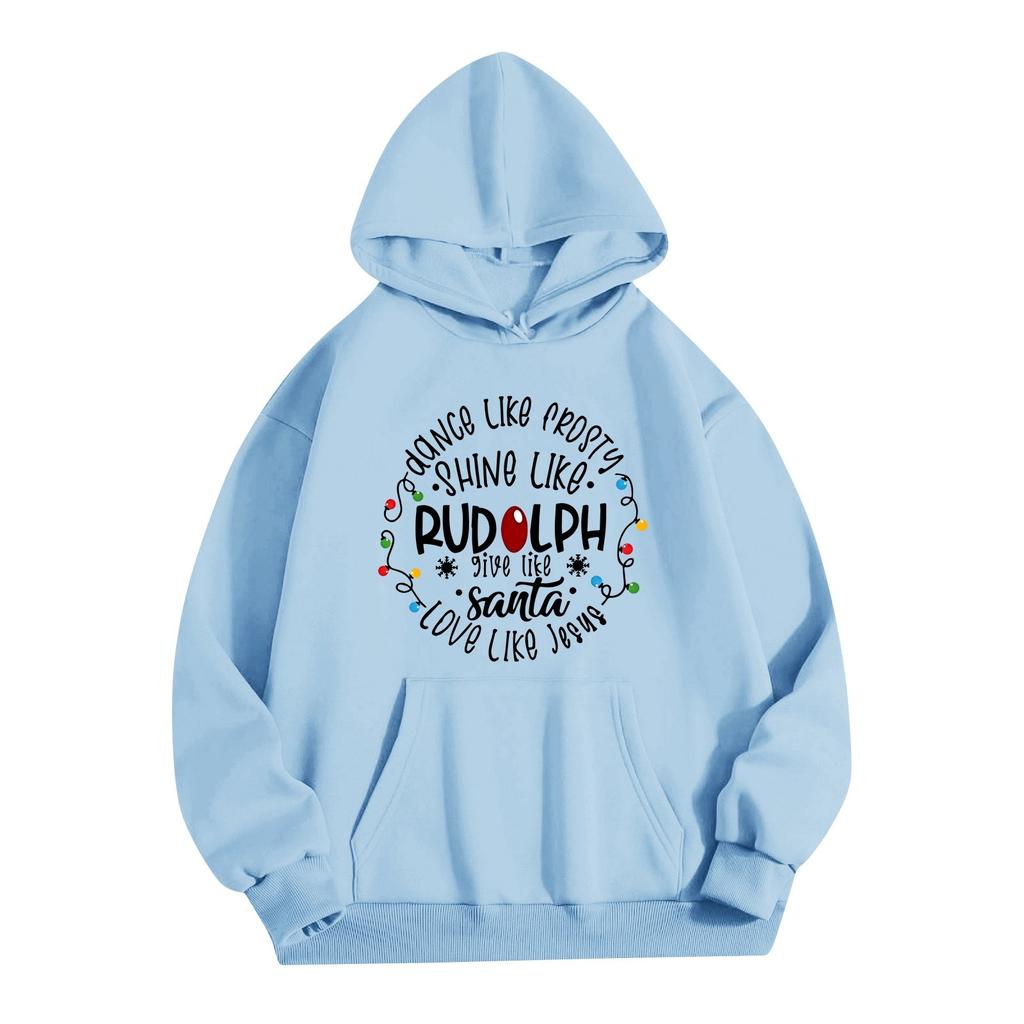 Женская однотонная толстовка с капюшоном и длинным рукавом с принтом