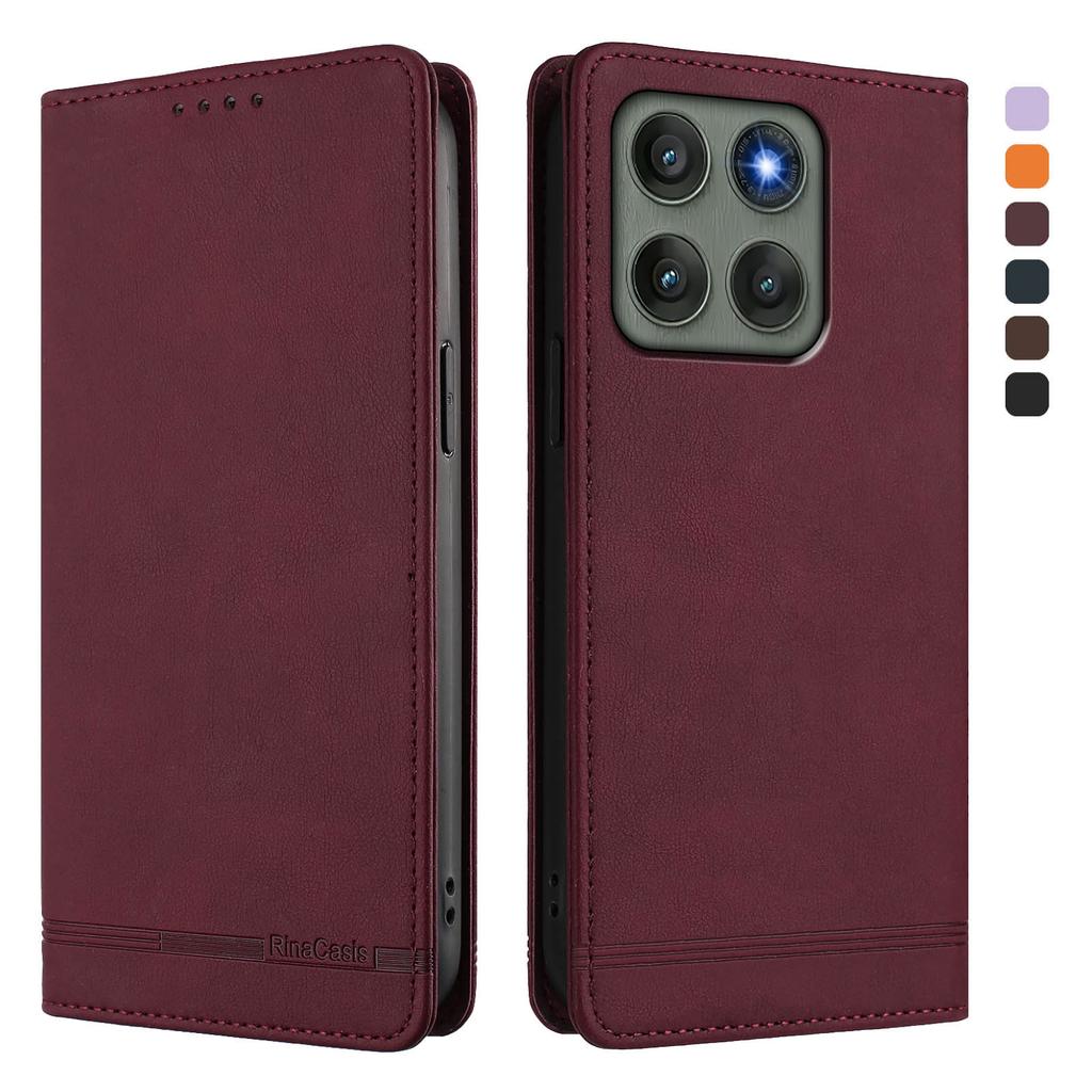 Чехол RINACASIS RC23 для Motorola Edge 60 Pro 5G, кошелек с блокировкой RFID, подставка, чехол-книжка из ПУ кожи