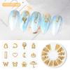 Nail Art Jewelry Star Moon Rivet Metal Ring Diy Nail Art Decoration Sticker Small Round Box Nail Sticker