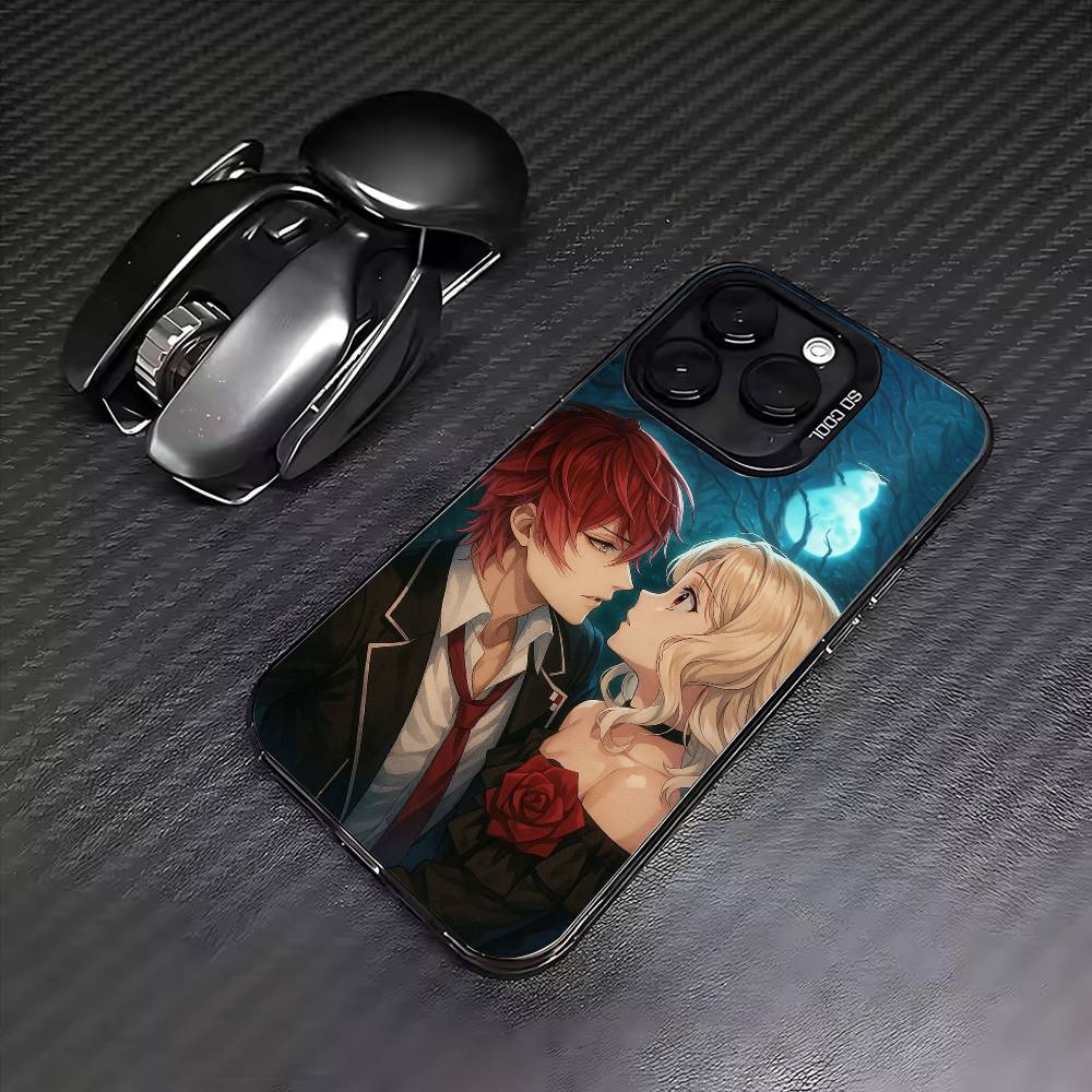 Чехол для телефона D-Diabolik-ks Anime L-Lovers для iPhone 17, 16, 15, 14, 13, 12, 11 Plus, Pro Max, Цветной, Посеребренный, Внутренняя крышка