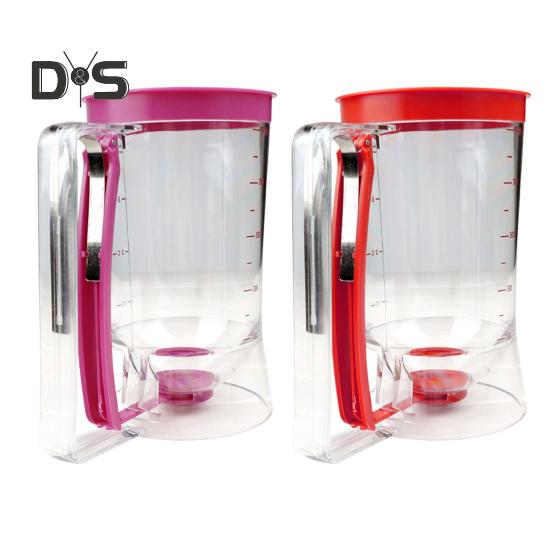 Диспенсер для теста для блинов, не содержащий бисфенол А, воронка для теста для кексов, блинница с мерной этикеткой, принадлежности для выпечки с удобным дозатором