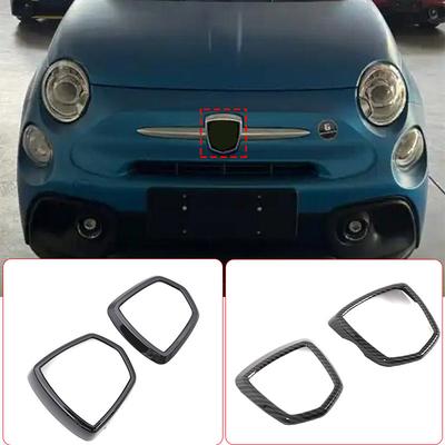 Для Fiat Abarth 595 695 2017-2025 ABS Глянцевый Черный Декоративное Кольцо Передняя и Задняя Накладка Автомобильные Наклейки