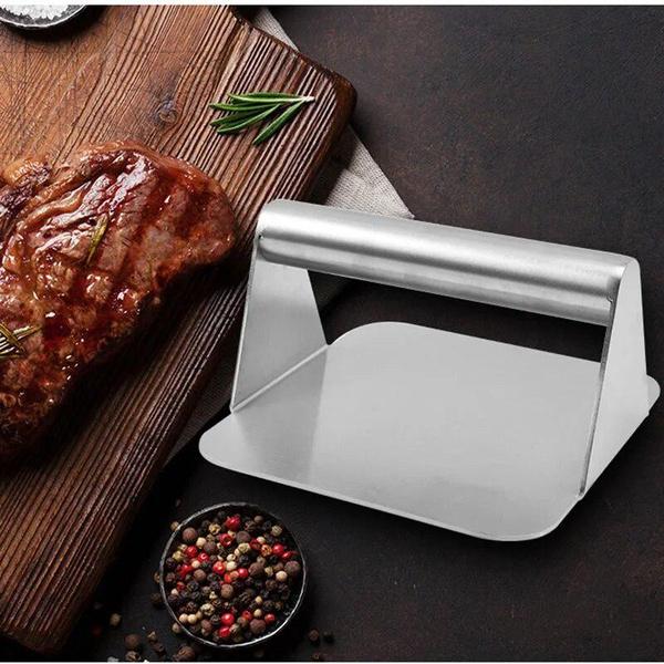 1PC Stainless Steel Hamburger Meat Press Round Square Burger Meat Press Kitchen Tool Meat Press Plate