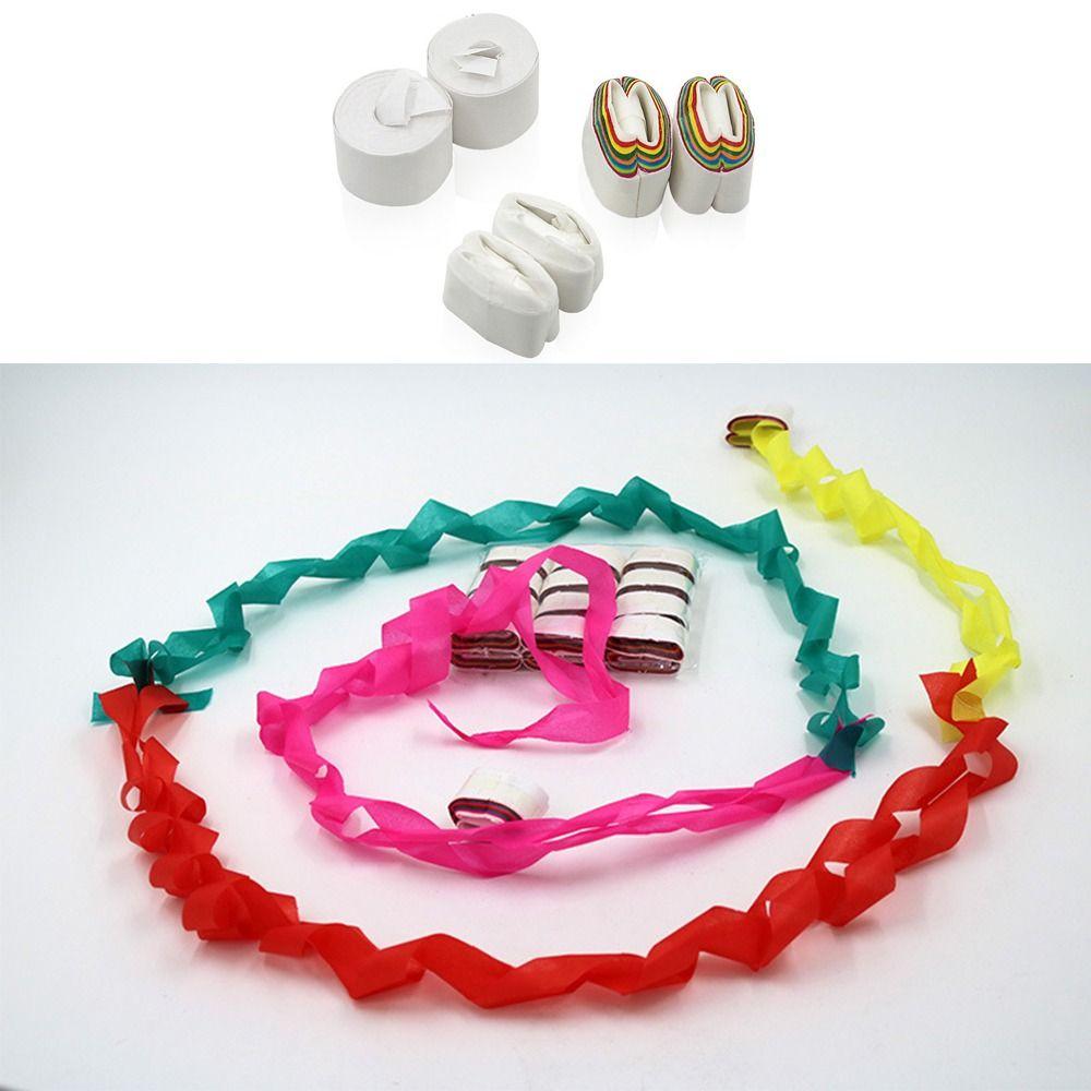 12pcs/set Multi-color Magic Prop Streamers From Mouth Magic Tricks Supplies Mouth Coils Paper