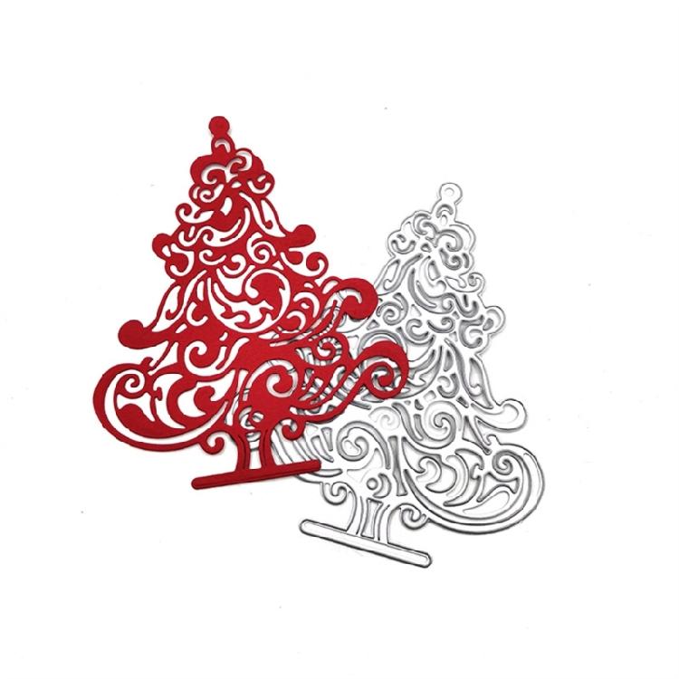 Металлические вырубки Рождественская елка Тисненые трафареты Скрапбукинг Бумага DIY Шаблоны