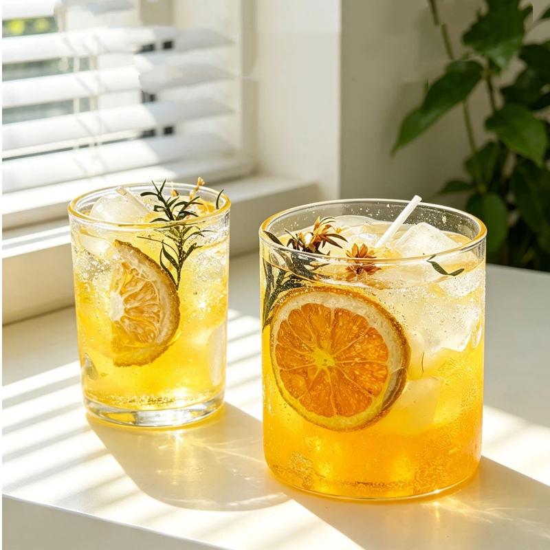 Summer Bubble Cup Scented Candles: Refreshingly Fruity Scented Candles Decorated with Dried Orange Slices
