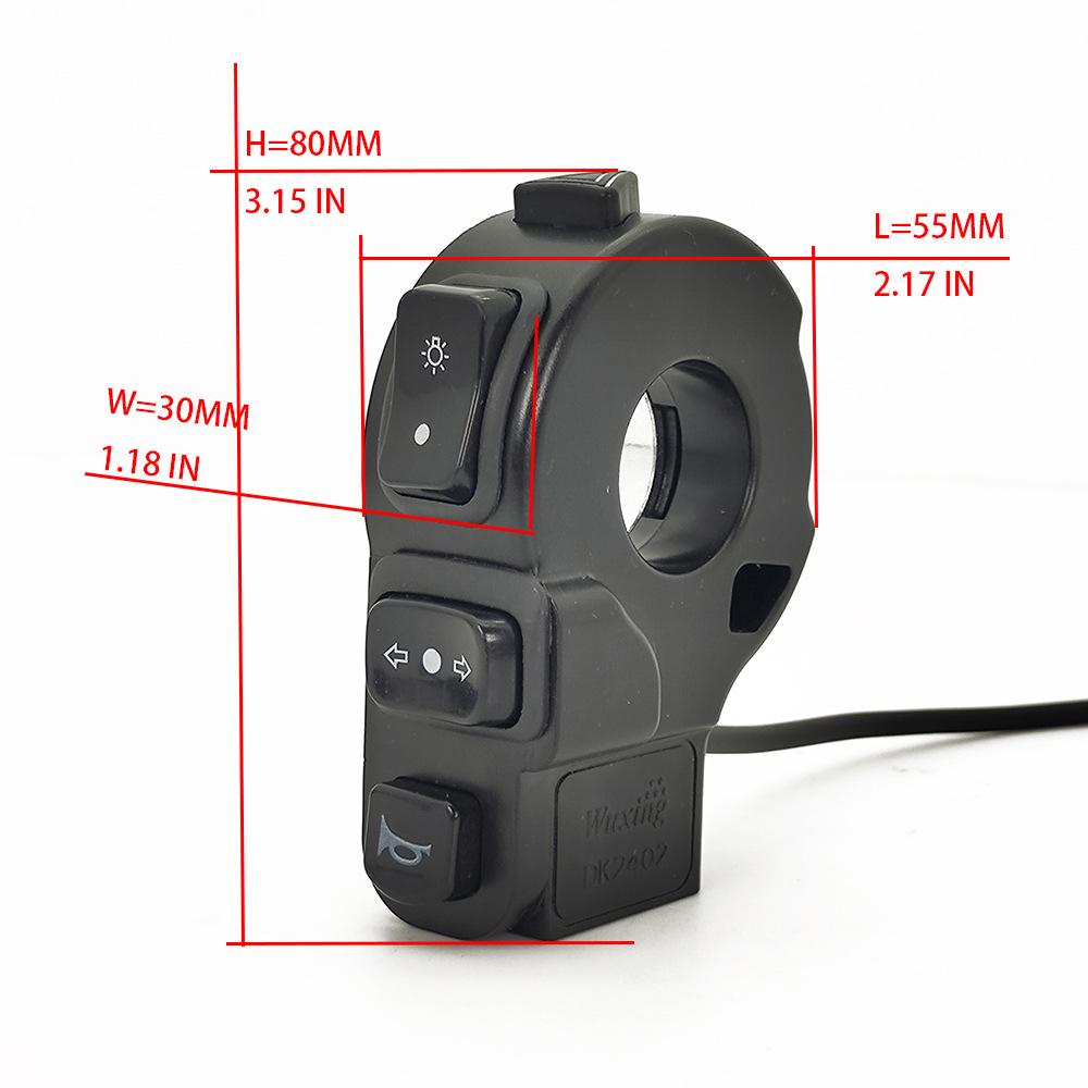 Dual Front Electric Bicycle Light Set: 9W LED Waterproof, Brake Light, Turn Signal, Horn, 24-90V.