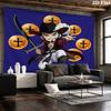 Постер One Piece Настенный Гобелен Эстетичное Настенное Украшение Печатный Тканевый Плед Декоративные Гобелены Для Спальни Гостиной Домашний Декор