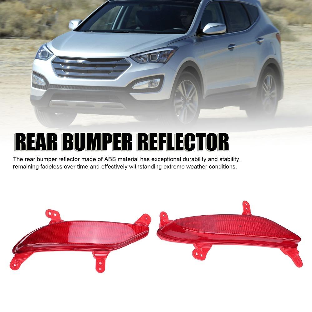2PCS Red Rear Bumper Reflector Strip Cover for Santa Fe Sport 2013-2016 for Santa Fe Sport 2013-2016
