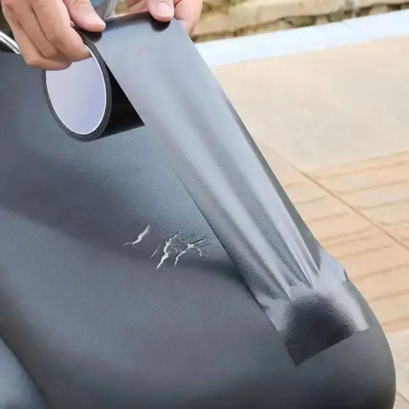Лента на тканевой основе, высоковязкая, многофункциональная, для подушек сидений, диванов, стульев, черная, водонепроницаемая лента для ремонта кожи