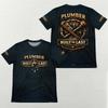 Retro industrial style patterned men's T-shirt summer fashion Labor Day O-neck top construction tools 3D printed workwear
