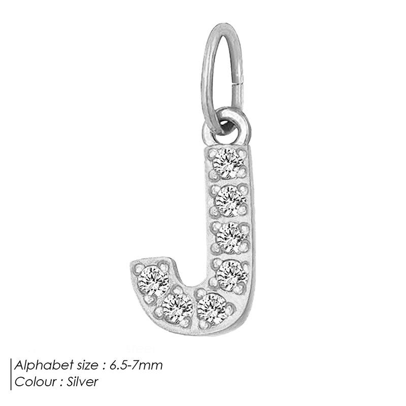 Европейская и американская подвеска-буква из нержавеющей стали, полностью инкрустированная бриллиантами, с вариантами ожерелья и браслета из циркония для самостоятельной сборки
