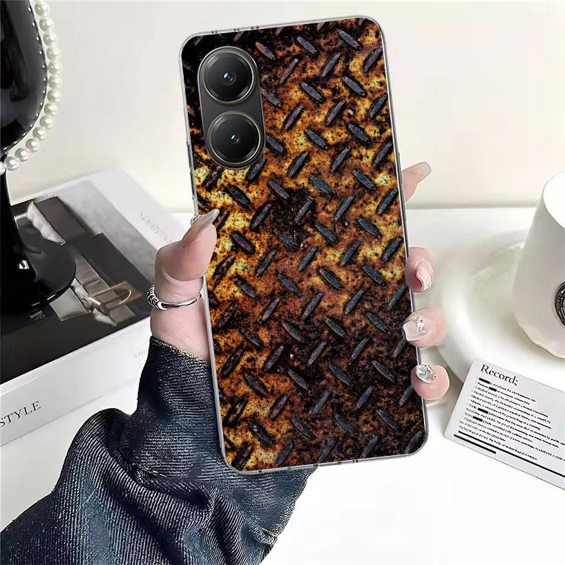 Vintage Industrial Style Rusty Pattern Soft Phone Case For Xiaomi Redmi 15C 15 13C 13 Poco X5 X6 X7 F7 Ultra M7 12C 12 10 10C 9C