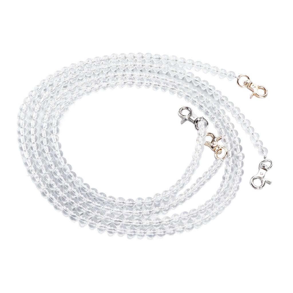 Beads String Decoration 8mm DIY Acrylic Transparent Bright Straight Hole Curtain Wedding