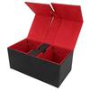 Card Deck Box with 3 Drawers Large Capacity Magnetic Closure PU Leather Game Card Storage Box for Holding Over 200 Cards