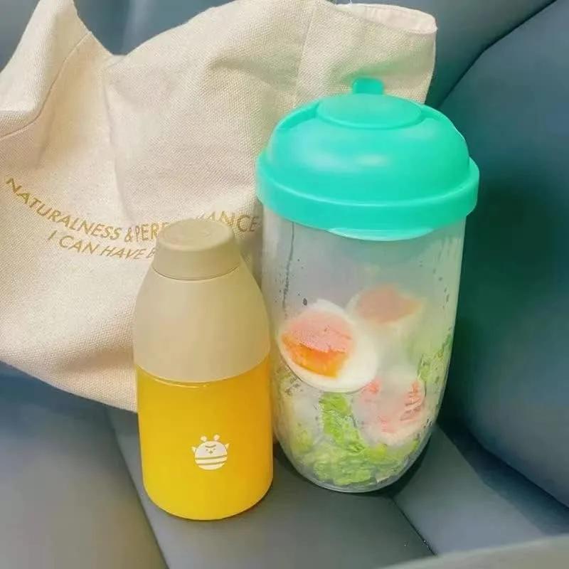 8 шт. стакан для свежего салата, стакан для фруктового овощного салата, шейкер для салата, контейнер для вилки, держатель для салата, большая емкость для еды