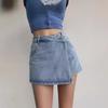 Women's High-Waist European/American A-Line Denim Skirt - Summer Anti-Exposure Design