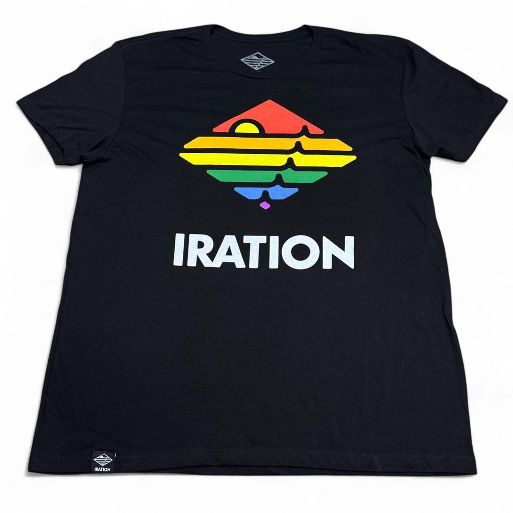 Official IRATION Tee Shirt Adult Size XL Black Big Logo Reggae Ska Roots Band