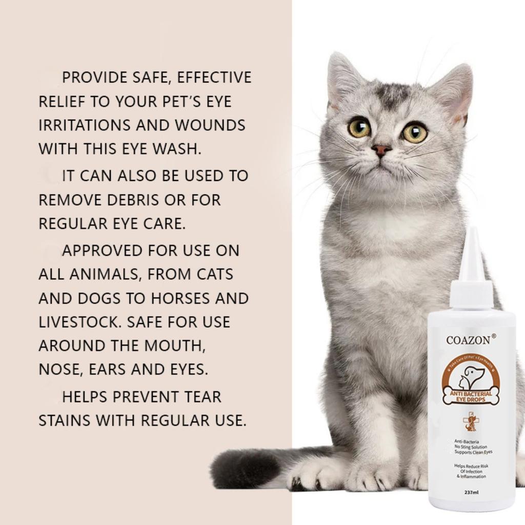 237 мл глазные капли для собак и кошек от конъюнктивита безопасные и нежные глазные капли для домашних животных для путешествий, пляжных поездок, кемпинга