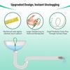 Suitable for Bathroom Sinks, Bathtubs and Shower Drains, for Unclogging Sinks and Cleaning Hair from Toilet