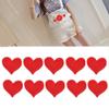 Patch Applique Decor Red Heart Shape Patch Sticker Patches Apparel Applique Clothes Patch