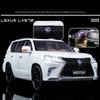 1/18 Lexus LX570 SUV Sport Toy Car Diecast Metal Model Miniature Pull Back Sound Light Doors Openable Collection Gift for Kids