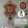 "Cute Small Vintage Wood Tree House Swing Wall Clock 7.3"" Mini Wood Clock Wall Home Kithchen Bedroom Livingroom Wall Decor Clocks"