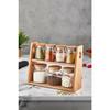 8 Piece Glass Spice Set With Stand With Bamboo Lid