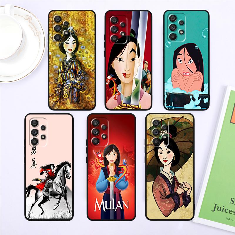 Аниме Девушка Мулан Крутой Для Samsung A53 A52 A33 A32 A51 A71 A21S A13 A73 A50 A22 A23 A03 A72 A54 A12 5G Черный TPU Чехол Для Телефона