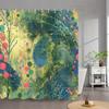 1pc Abstract Kaleidoscope Shower Curtain - Swirling Colorful Circles, Floral Botanical & Watercolor Textures, Whimsical Dreamlik