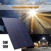 Солнечная панель Поликристаллическая Солнечное зарядное устройство Многофункциональное 5 Вт 18 В Практичное Удобное 5,7x6,5 дюйма для 12 В аккумулятора