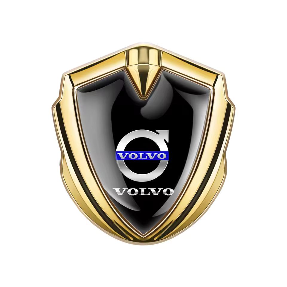 3D Metal Shield Volvo Car Emblem Sticker, Fender Trunk Body Decorative Badge Decal for Volvo XC60 XC90 S60 S90 Auto Accessories