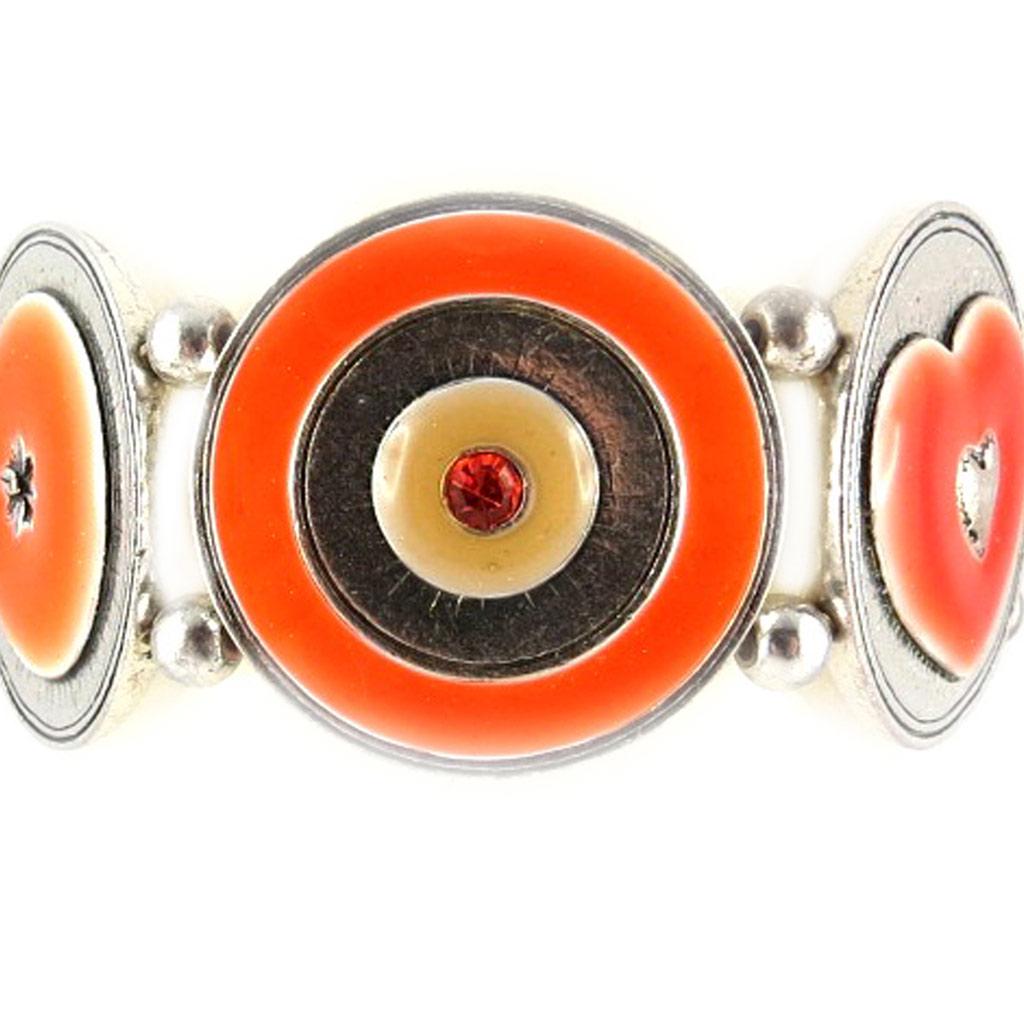 Les Trésors De Lily [D9670] - Orange 'Babouchka' Designer Bracelet
