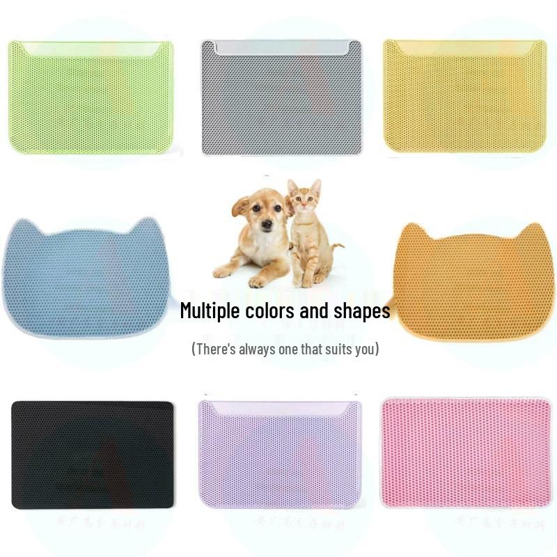 Складной и моющийся коврик для кошачьего туалета из ЭВА, двойной слой, с сотовой структурой, предотвращающий протекание