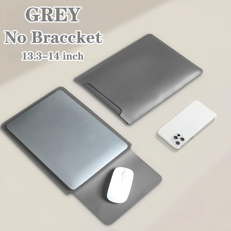 Multipurpose Laptop Sleeve 13/14/15/16 Inch With Bracket Waterproof Laptop Bag Laptop Case Macbook Sleeve Air Pro PU Leather