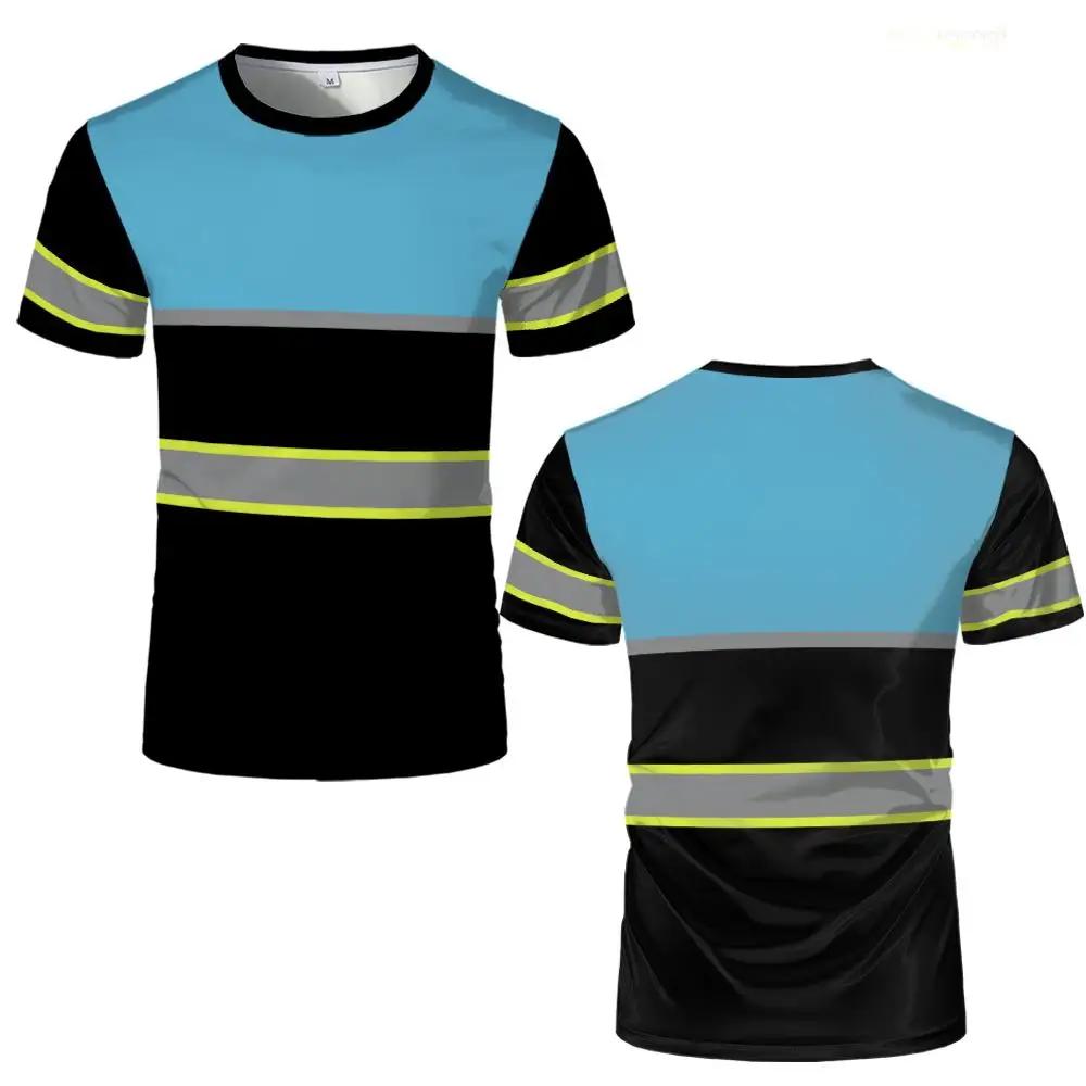 Высококачественные мужские футболки, защитная рабочая одежда, дышащая униформа с 3D-принтом, впитывающая пот, удобная футболка большого размера