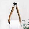 Twine Toilet Roll Holder Wall-Mounted Toilet Paper Holder Rustic Twine Rope Paper Roll Dispenser for Bathroom Organization