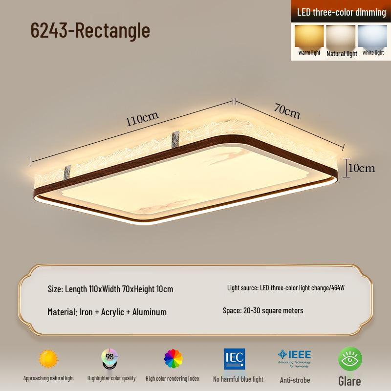 Роскошный современный китайский потолочный светильник - стиль середины века, высококлассное атмосферное освещение 2025