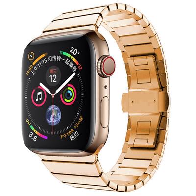 Ремешок из нержавеющей стали для iWatch Band 44 мм 40 мм мужской металлический браслет с звеньями-бабочками для Iwatch Series 6 SE 5 4 3 2 42 мм 38 мм