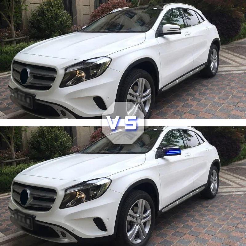 Черная боковая крышка зеркала заднего вида, подходит для Mercedes Benz W176 W246 W212 W204 C117 X156 X204 W221 ABCES CLA GLA GLK Class