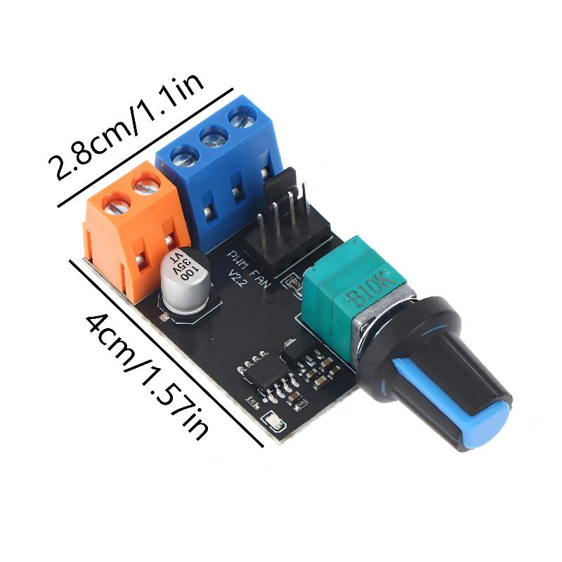 Dc12V Pwm Fan Speed Controller Module With Switch 3/4 Wire Motor Governor Electric Fan Speed Control Knob For Computer Pc Case