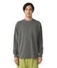 Garment Dyed Short and XL L/S T-Shirt TS-25AU012, Sleeve, Men's Women's, Charcoal,