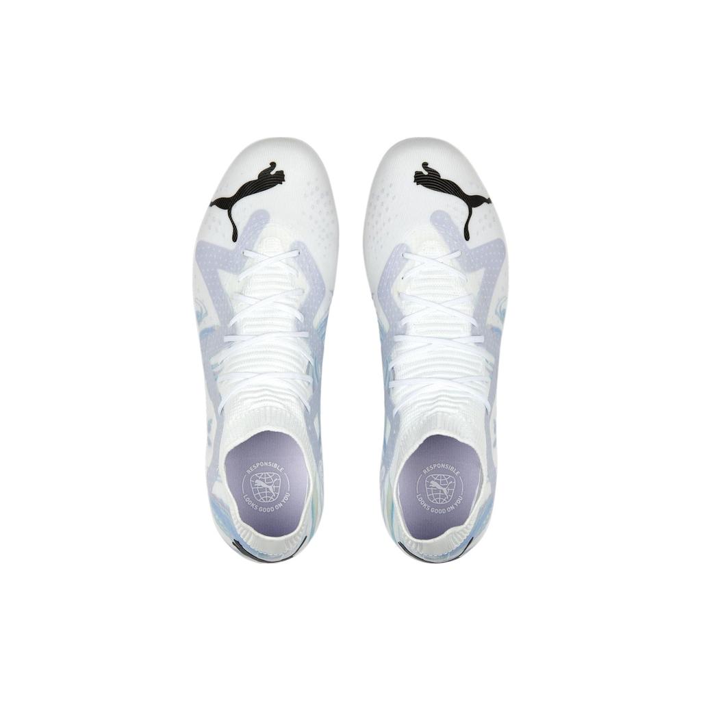 Puma Future Match Bl Круглый носок Шнуровка Ag Fg Искусственная трава Натуральная трава Футбольные бутсы Женские футбольные бутсы Бело-синие 107406-01