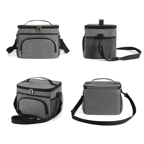 Изолированная сумка для ланча, герметичная сумка-холодильник для ланча с несколькими карманами, большая вместимость
