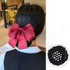 Bow Bowknot Hair Bun Women Spring Clips Hairgrips Cover Net Sweet Korean Bun Snood  For Girls