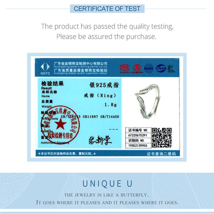 BAMOER модное V-образное кольцо для женщин из стерлингового серебра 925 пробы простое модное геометрическое кольцо для девочек свадебный подарок ювелирные изделия